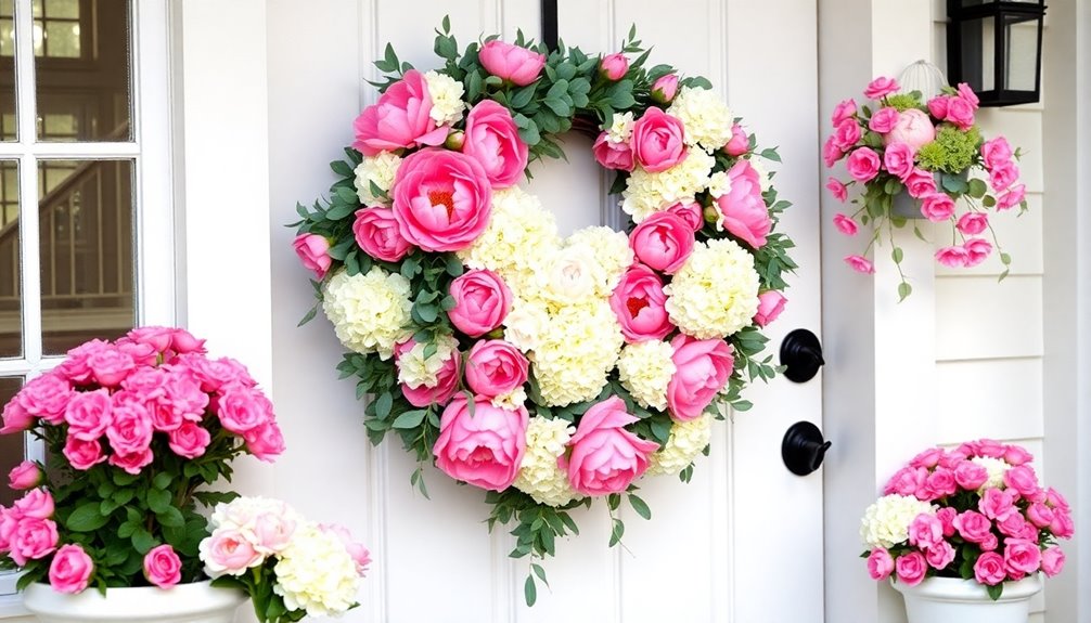 coordinated floral wreath tips