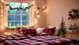 cozy christmas bedroom decor