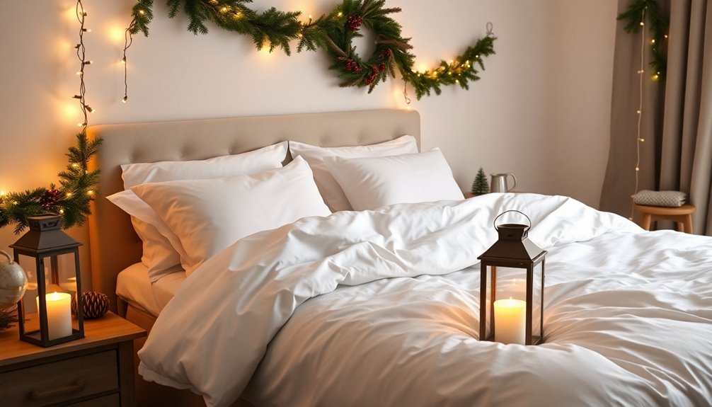 cozy holiday bedroom decor