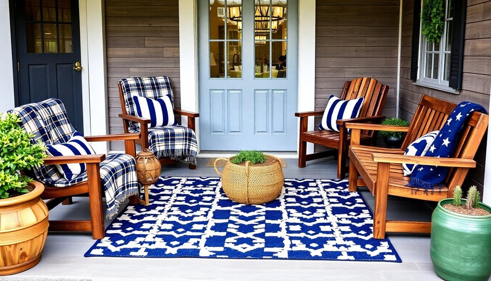 cozy layered porch decor