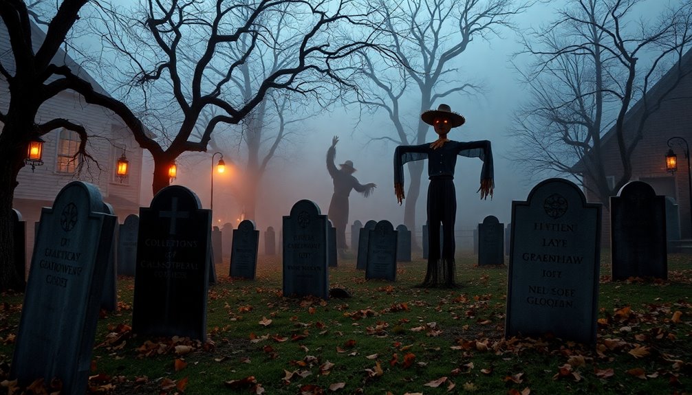 creepy randomized graveyard setup