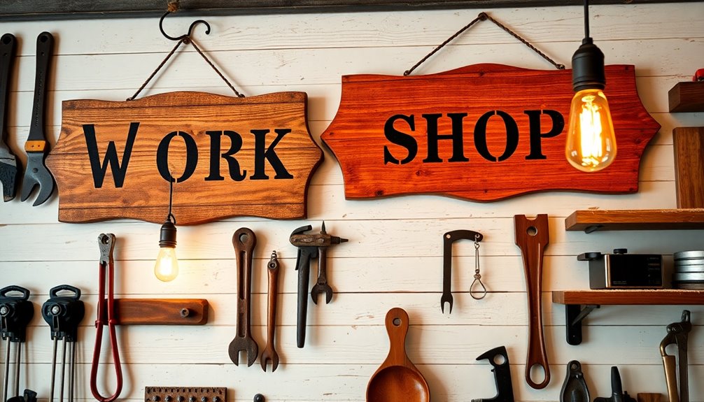 custom workshop signs options
