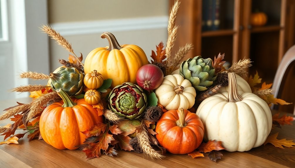 edible harvest centerpiece decor