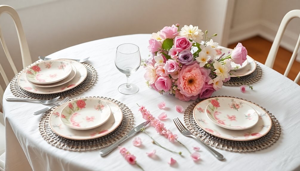elegant floral table settings