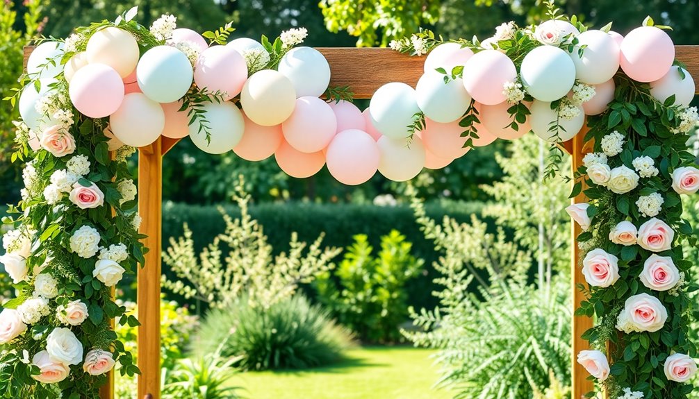 elegant garden balloon decor