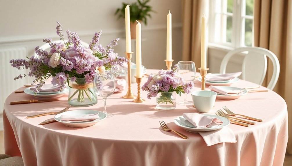 elegant pastel table settings