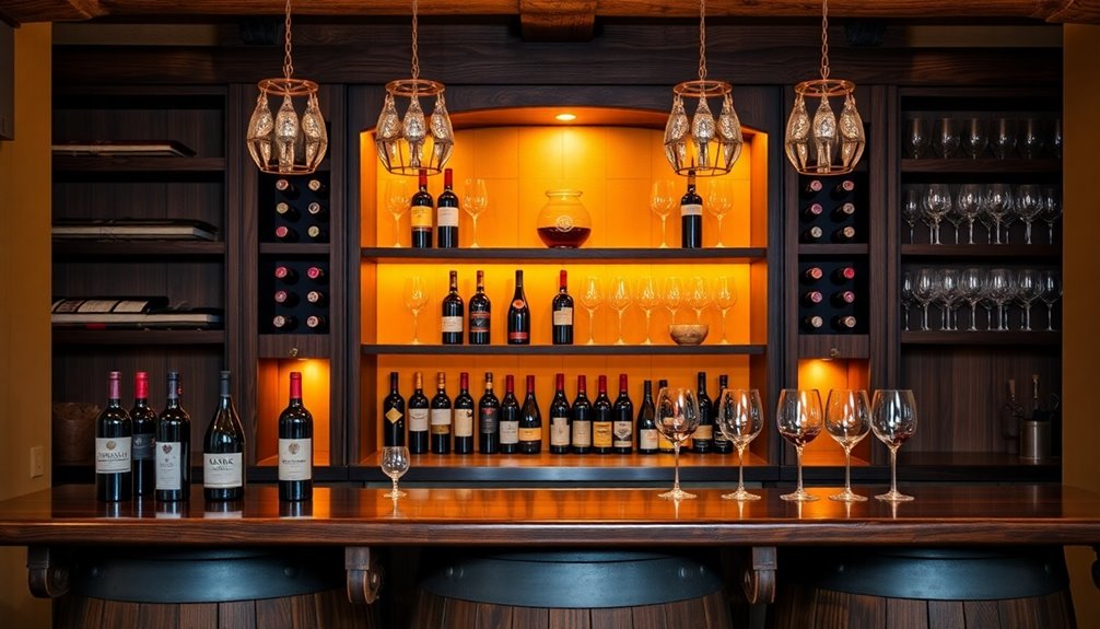 elegant wine barrel bars