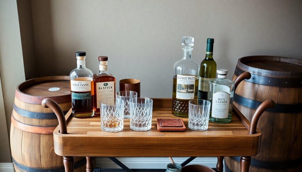 engaging diy whiskey bar