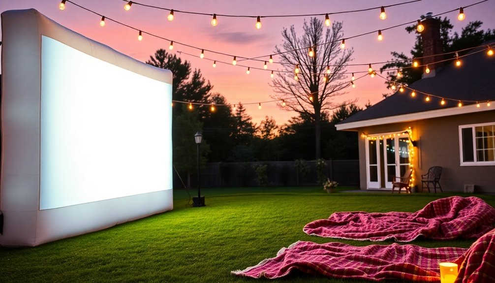 fast outdoor movie setup