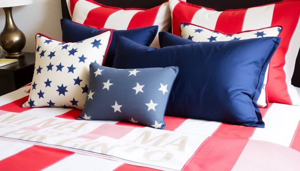 festive bedding and pillows