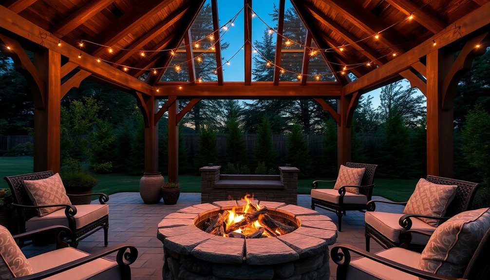 fire pits and gazebos