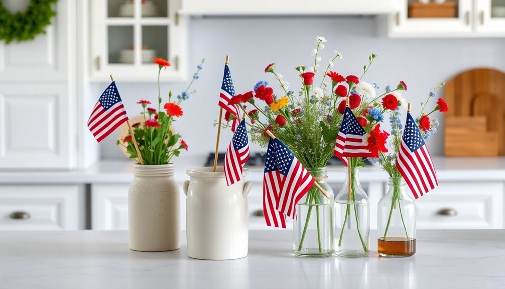 flags enhance patriotic displays