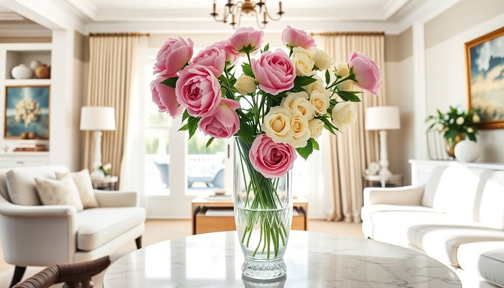 fresh flowers enhance decor