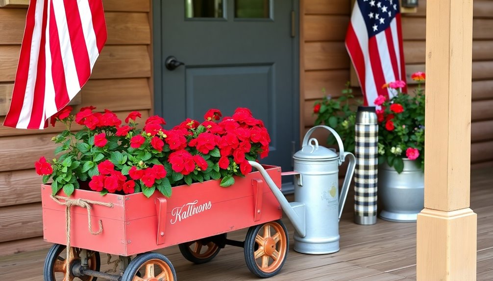 functional patriotic porch decor