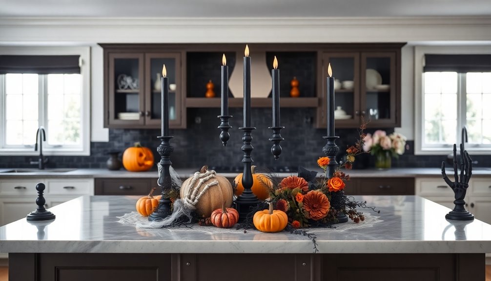 halloween kitchen island decor