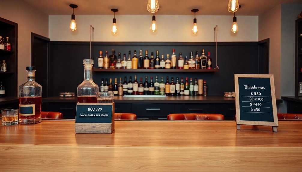 home bar cost breakdown