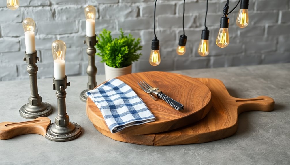 industrial party decor accents