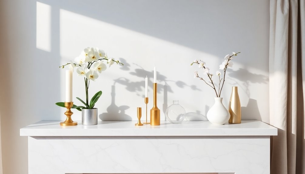 intentional minimalist mantle elegance