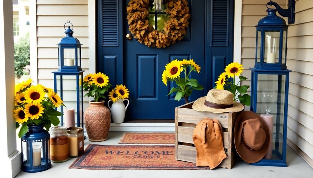 intentional small porch decor