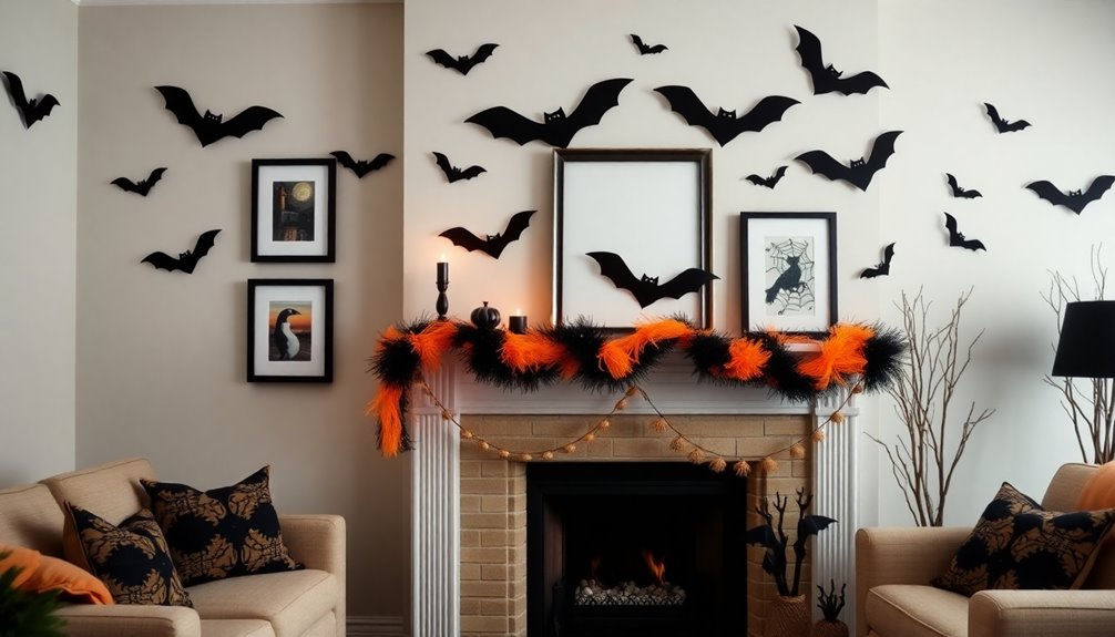 layered halloween wall decor