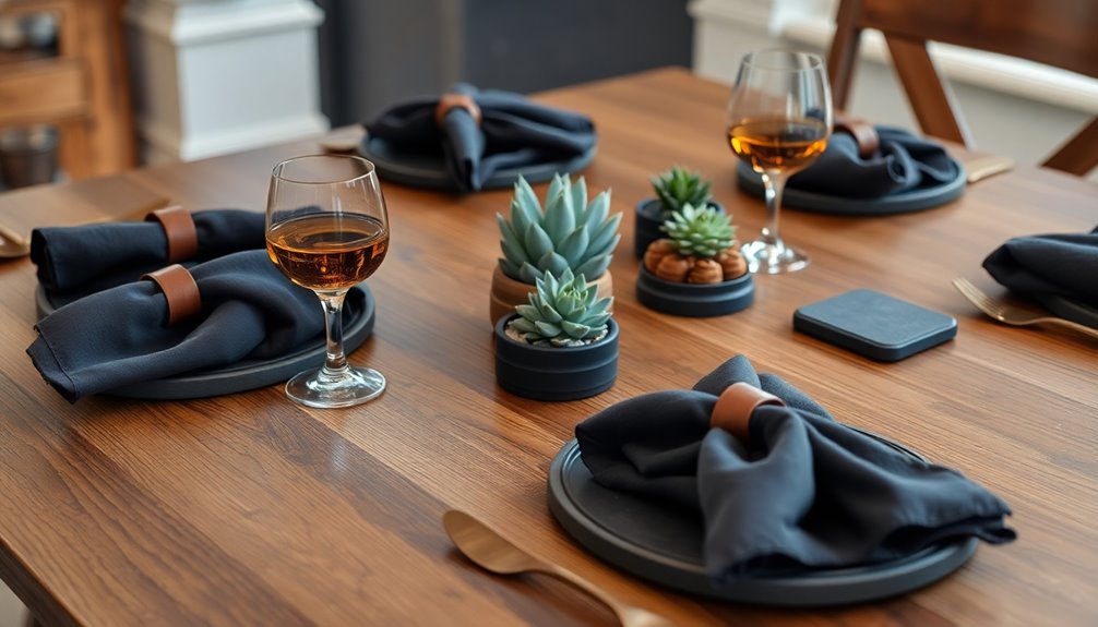 masculine simple table elements