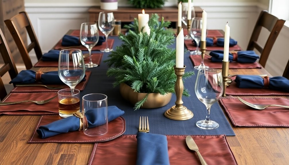 masculine themed table settings