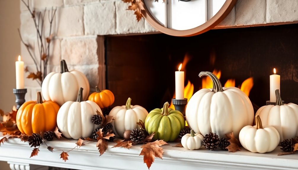 mix contrasting pumpkin varieties