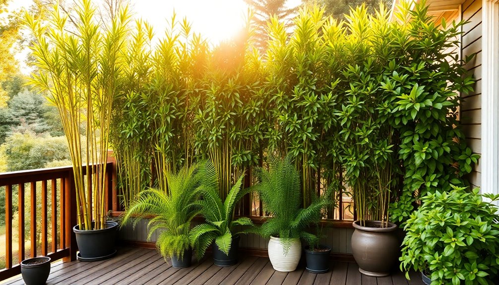 natural privacy with plants