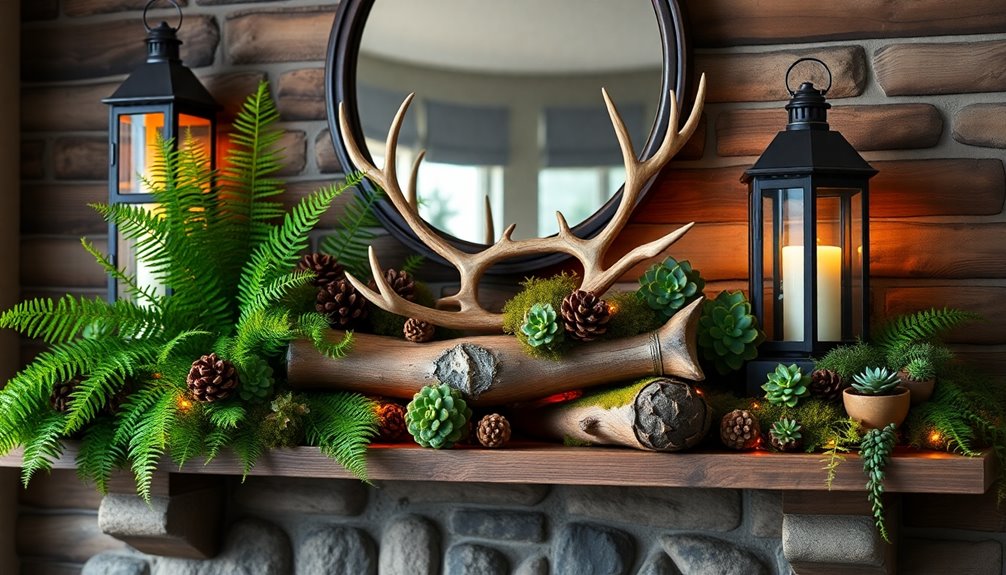 nature inspired mantel decor ideas