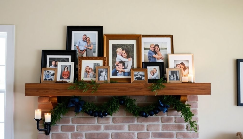 nostalgic family photo display