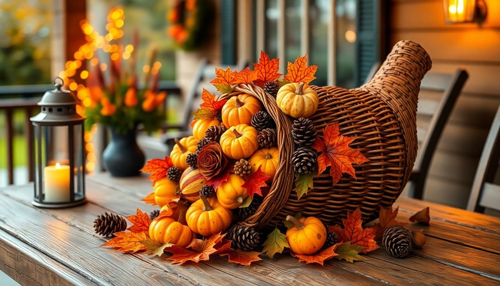 outdoor cornucopia display ideas
