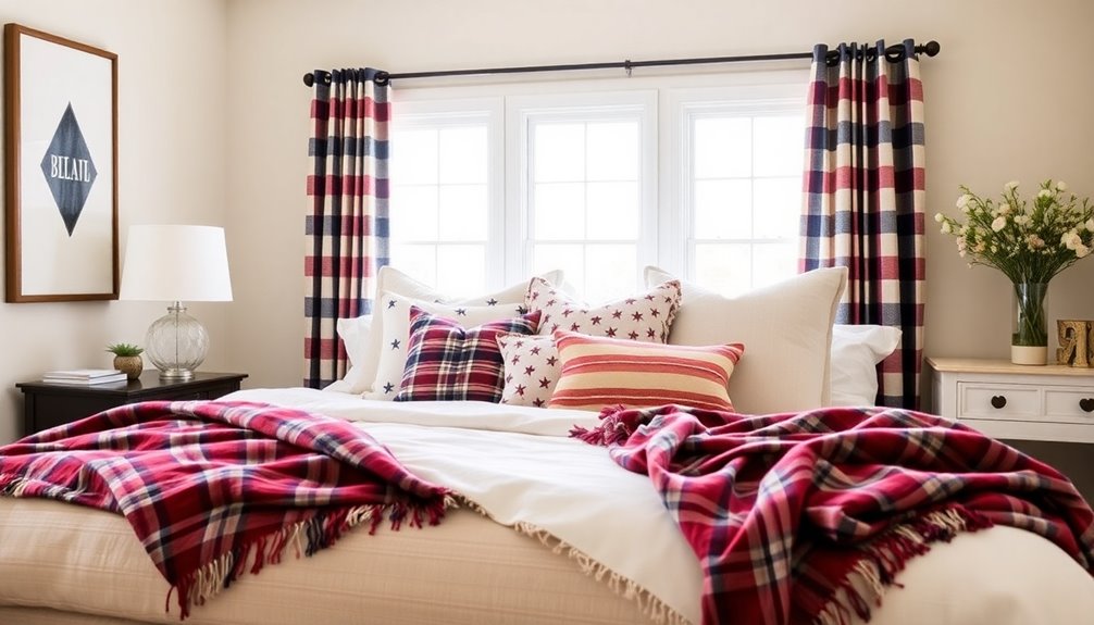 patriotic bedroom layering ideas