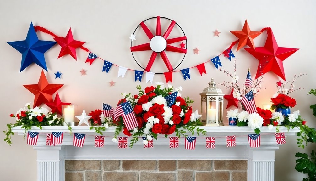 patriotic mantel decor options