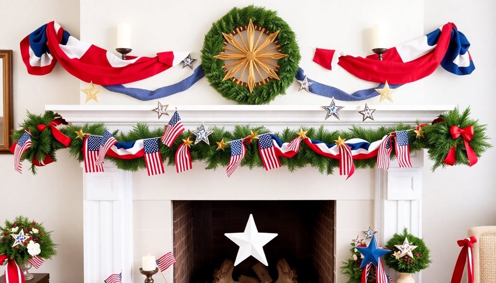 patriotic mantel decorating ideas