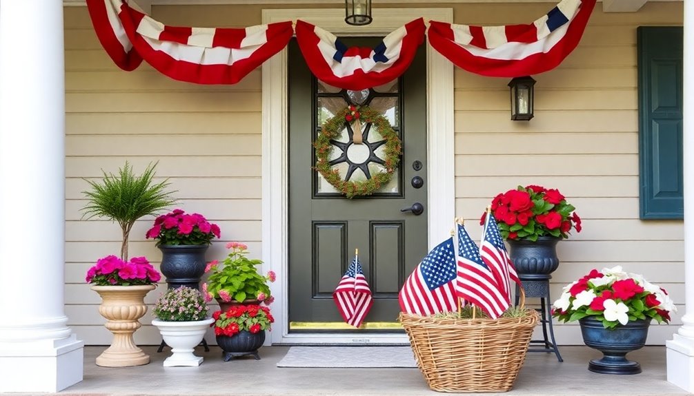 patriotic porch setup quickly