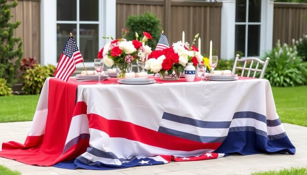 patriotic tablecloth combination ideas