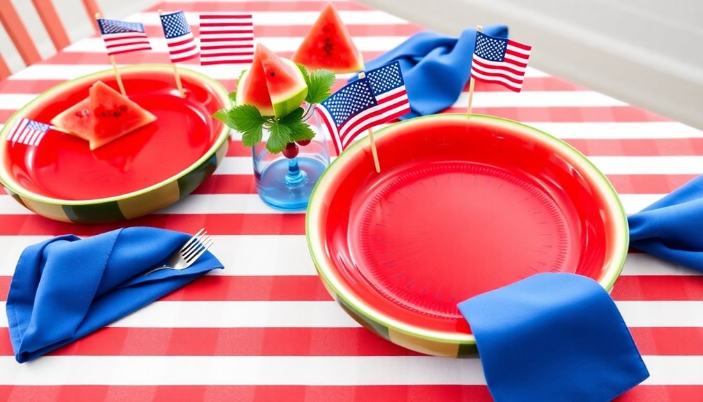 patriotic watermelon table decor