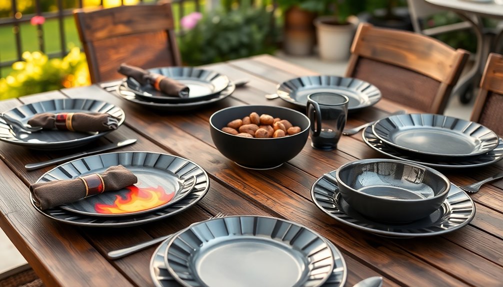 personalized grill themed tableware