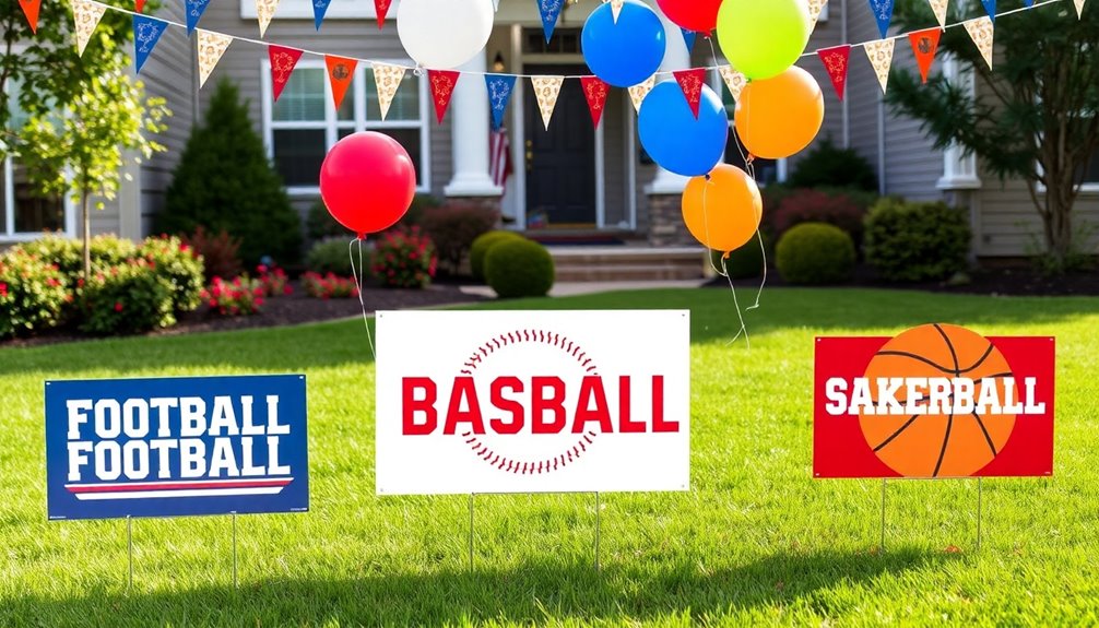 personalized multi sport yard signs