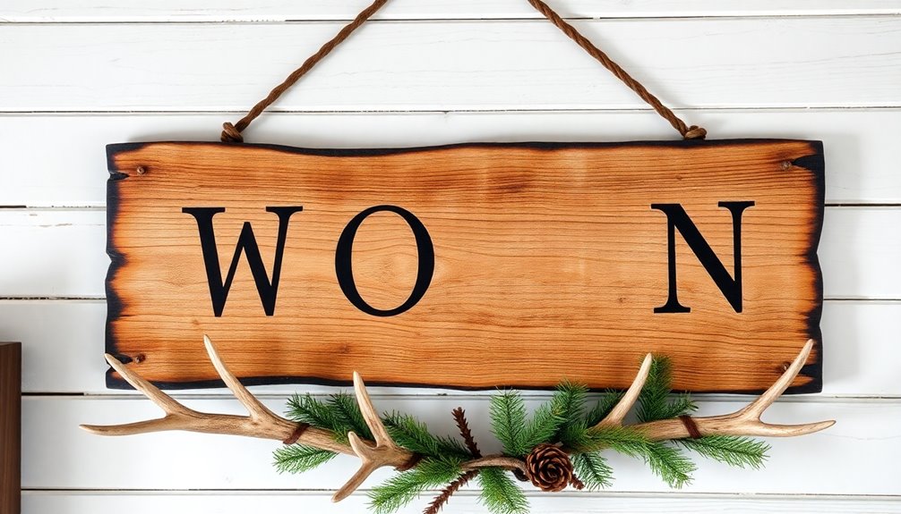 personalized rustic wood sign
