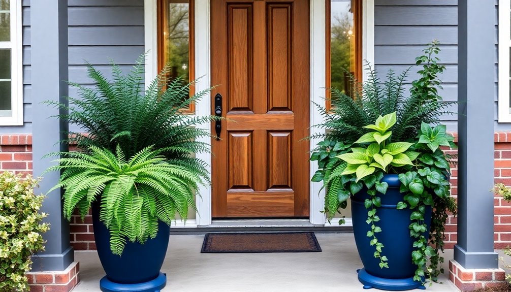 porch planters enhance entryway appeal