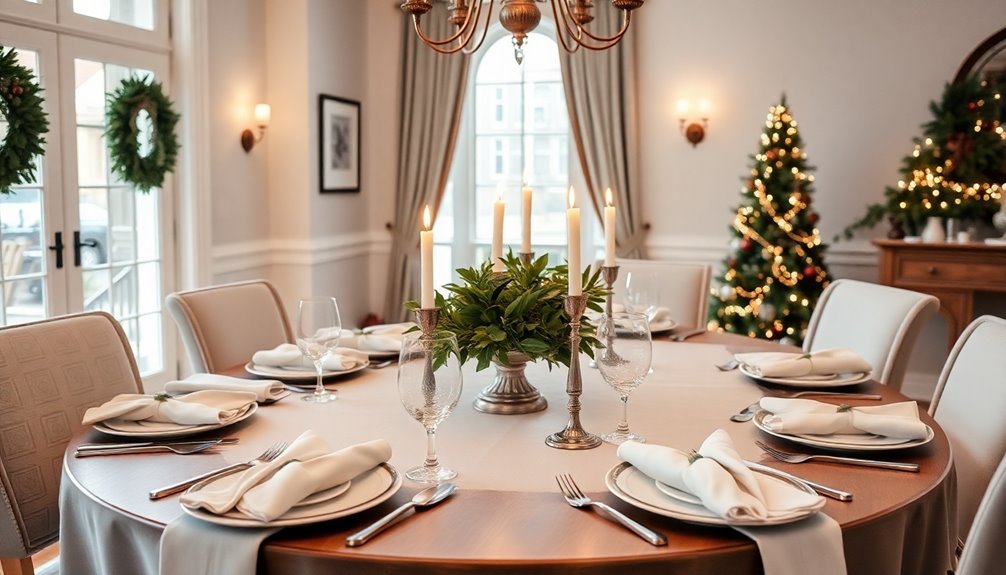 practical holiday dining setup