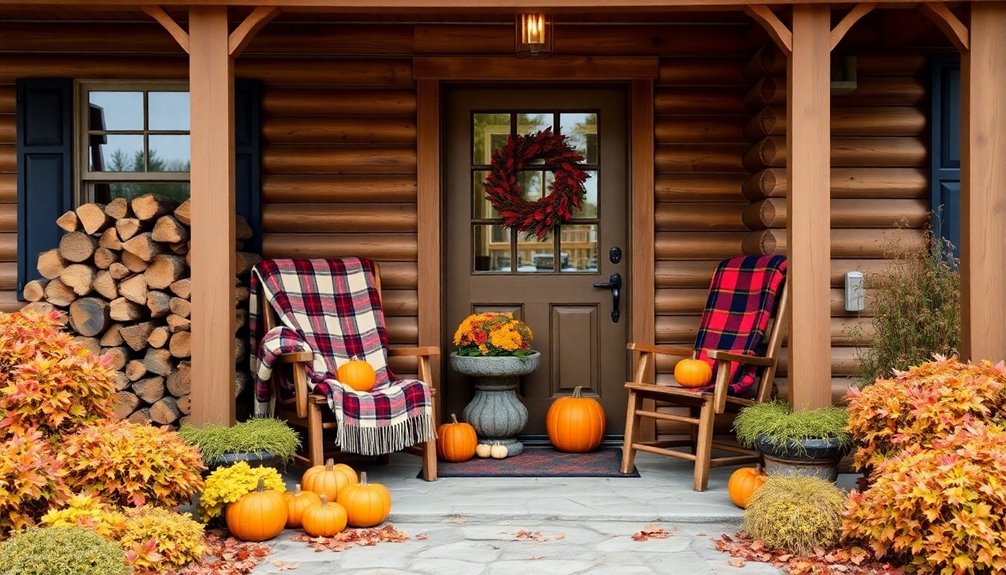 rustic decor with plaid