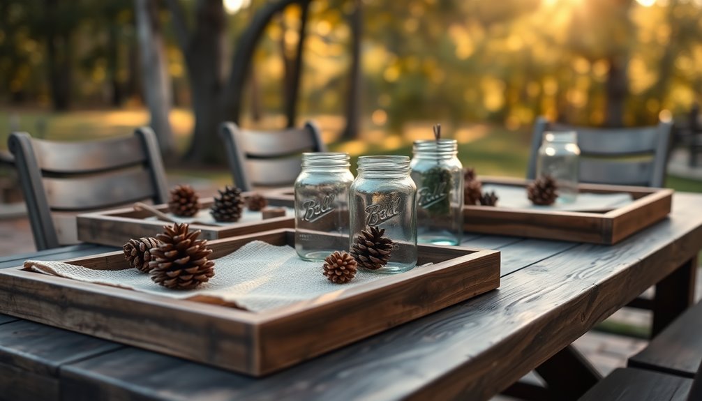 rustic outdoor table styling