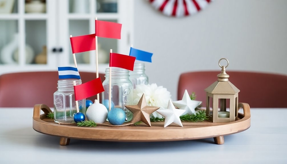 rustic patriotic tiered display