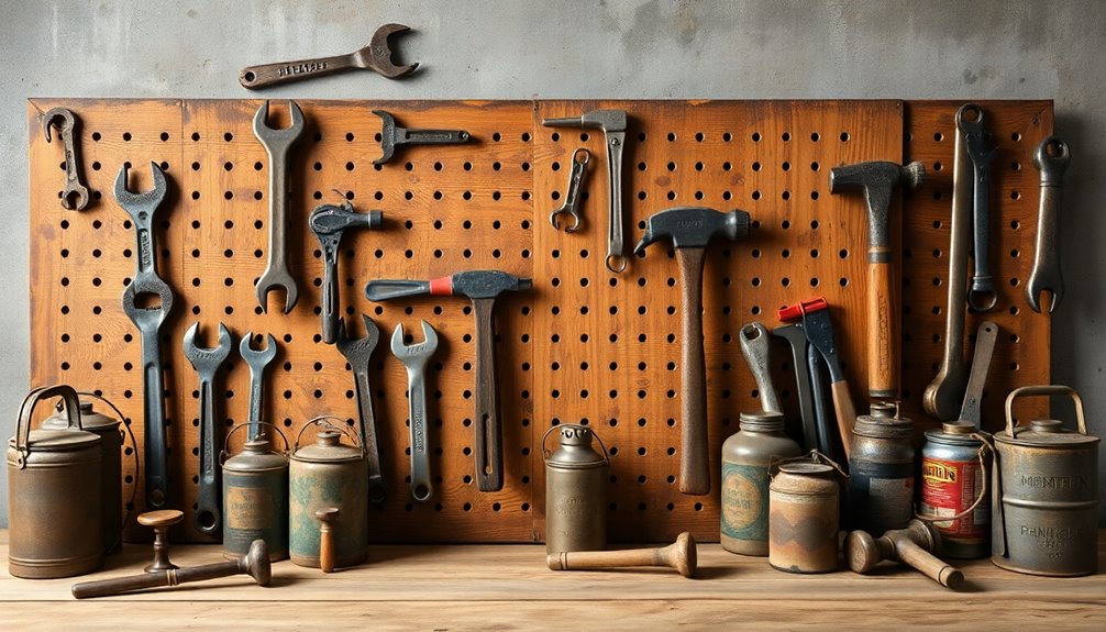 rustic tool themed backdrops