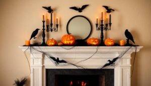 spooktacular halloween mantle decor