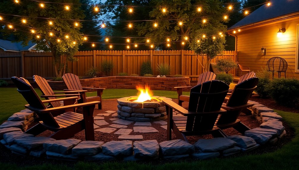 sunken fire pit oasis
