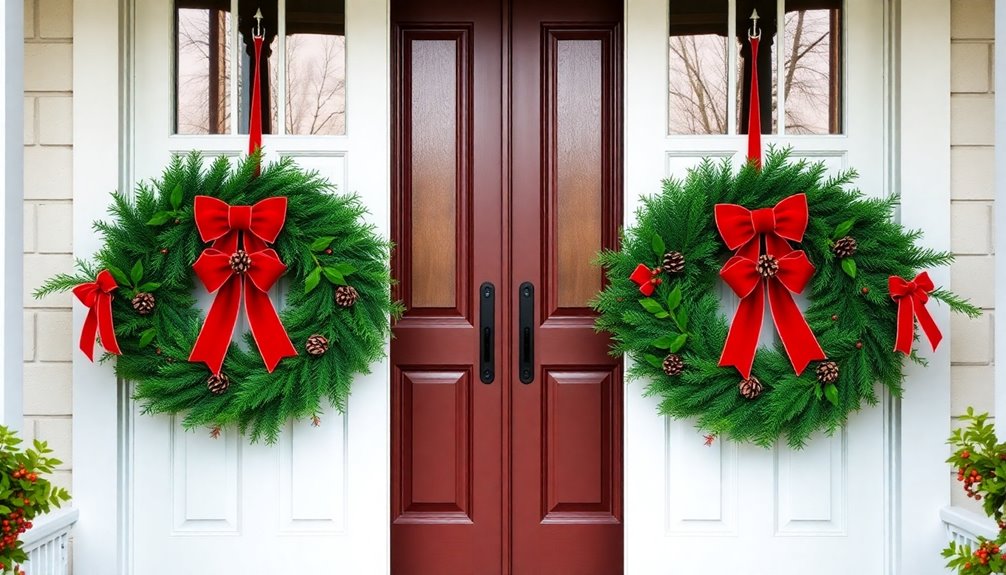 symmetrical festive curb appeal