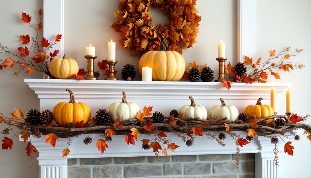 thanksgiving mantel styling tips